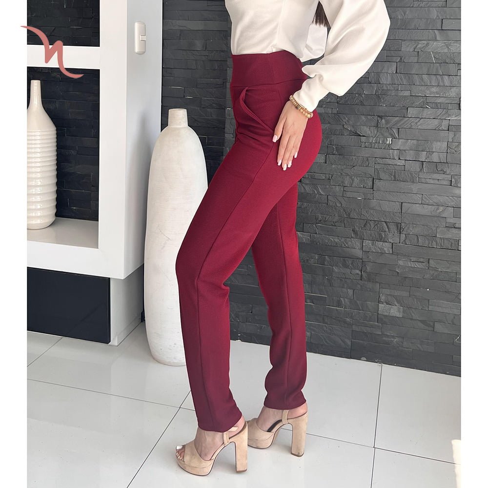 Pantalon Azira Burdeo