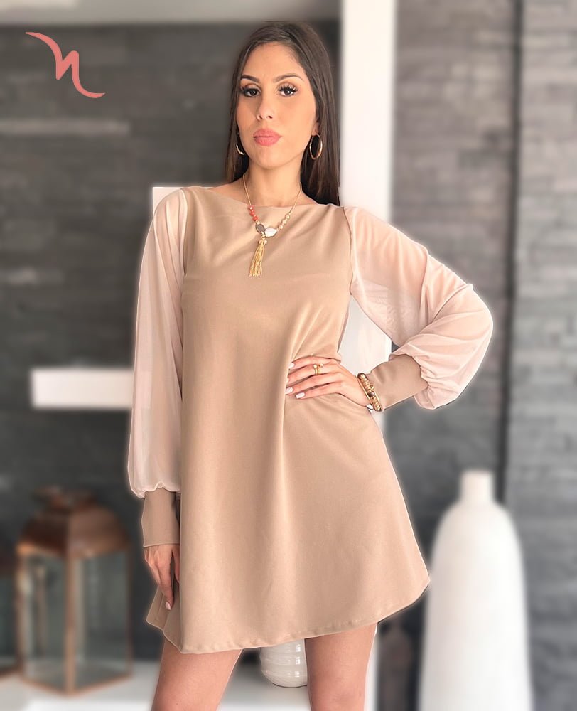 Vestido Daphne Beige