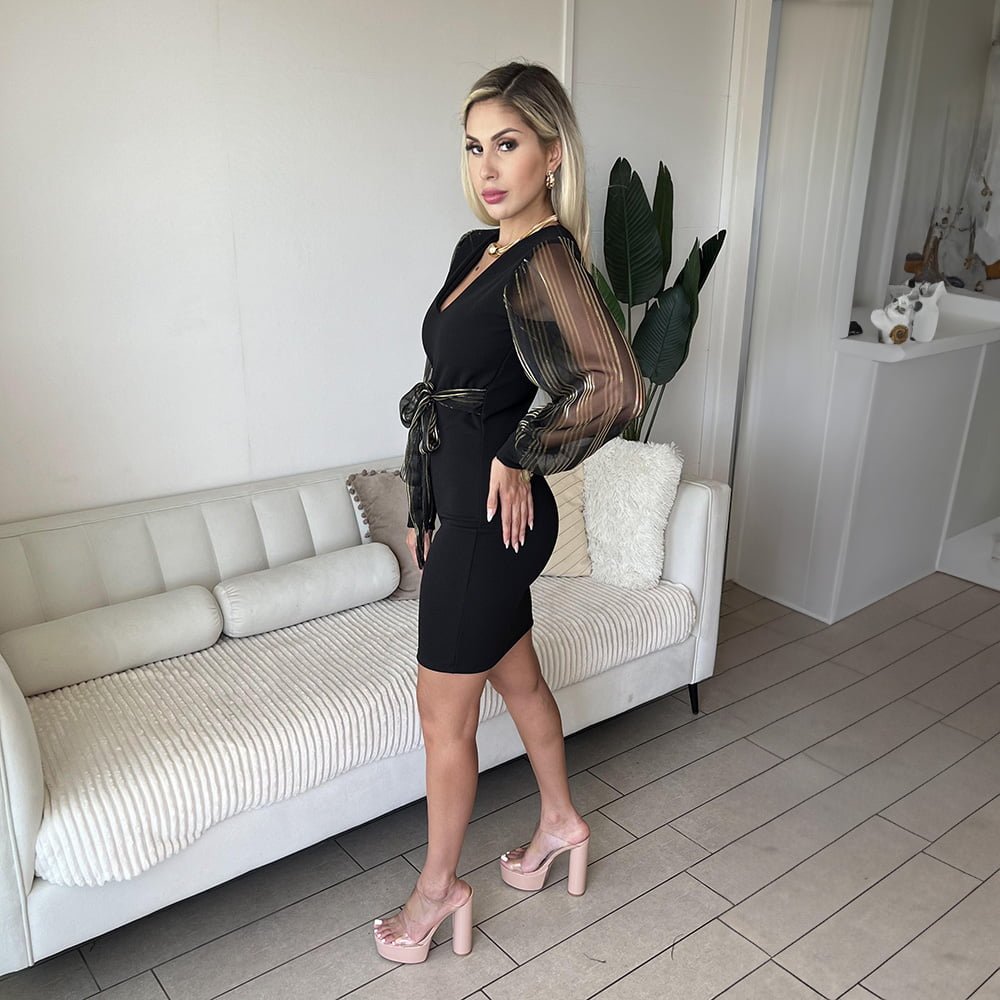 Vestido Claudia Manga malla