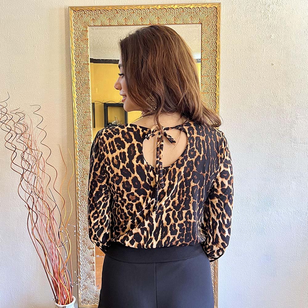 Polera Nahia Print Leopardo