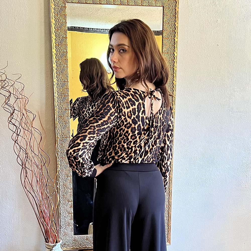 Polera Nahia Print Leopardo