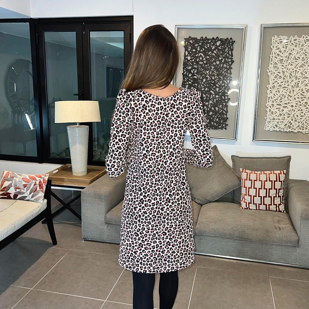 Vestido Leopardo Manga Princesa