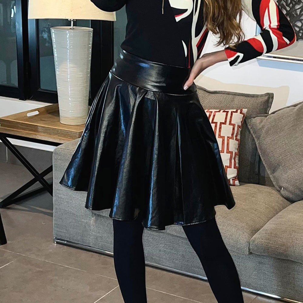 Falda Atenea EcoCuero Negro