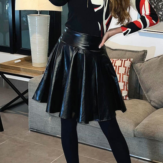 Falda Atenea EcoCuero Negro