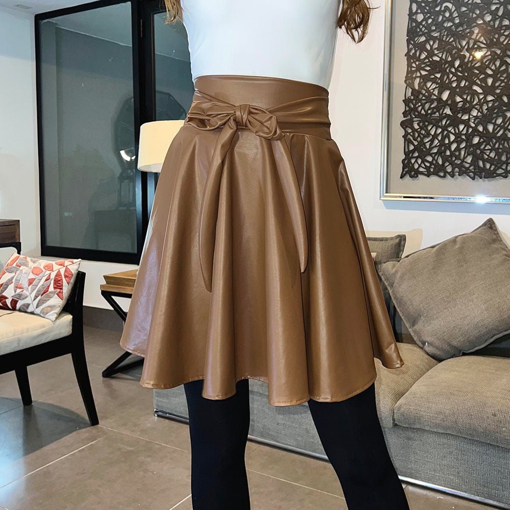 Falda Atenea EcoCuero Marron