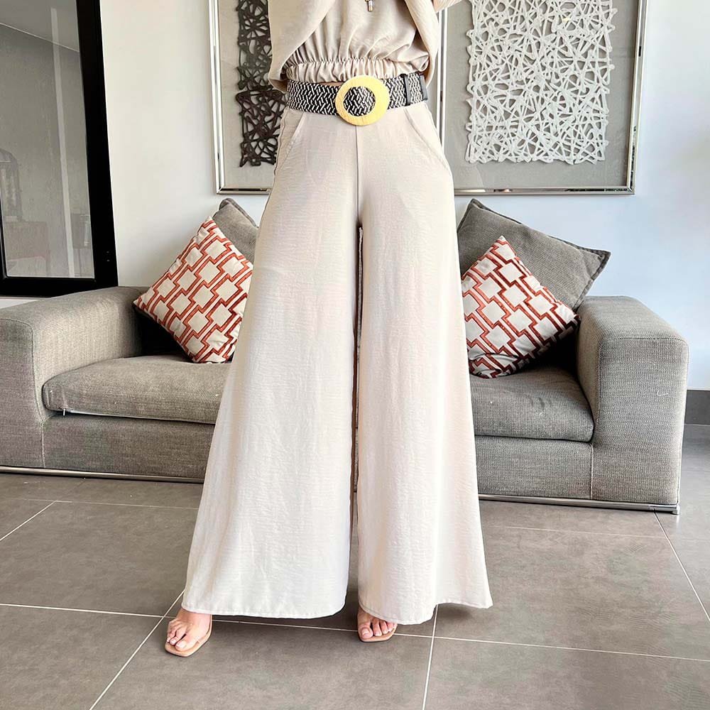 Pantalón Palazzo Calista Beige