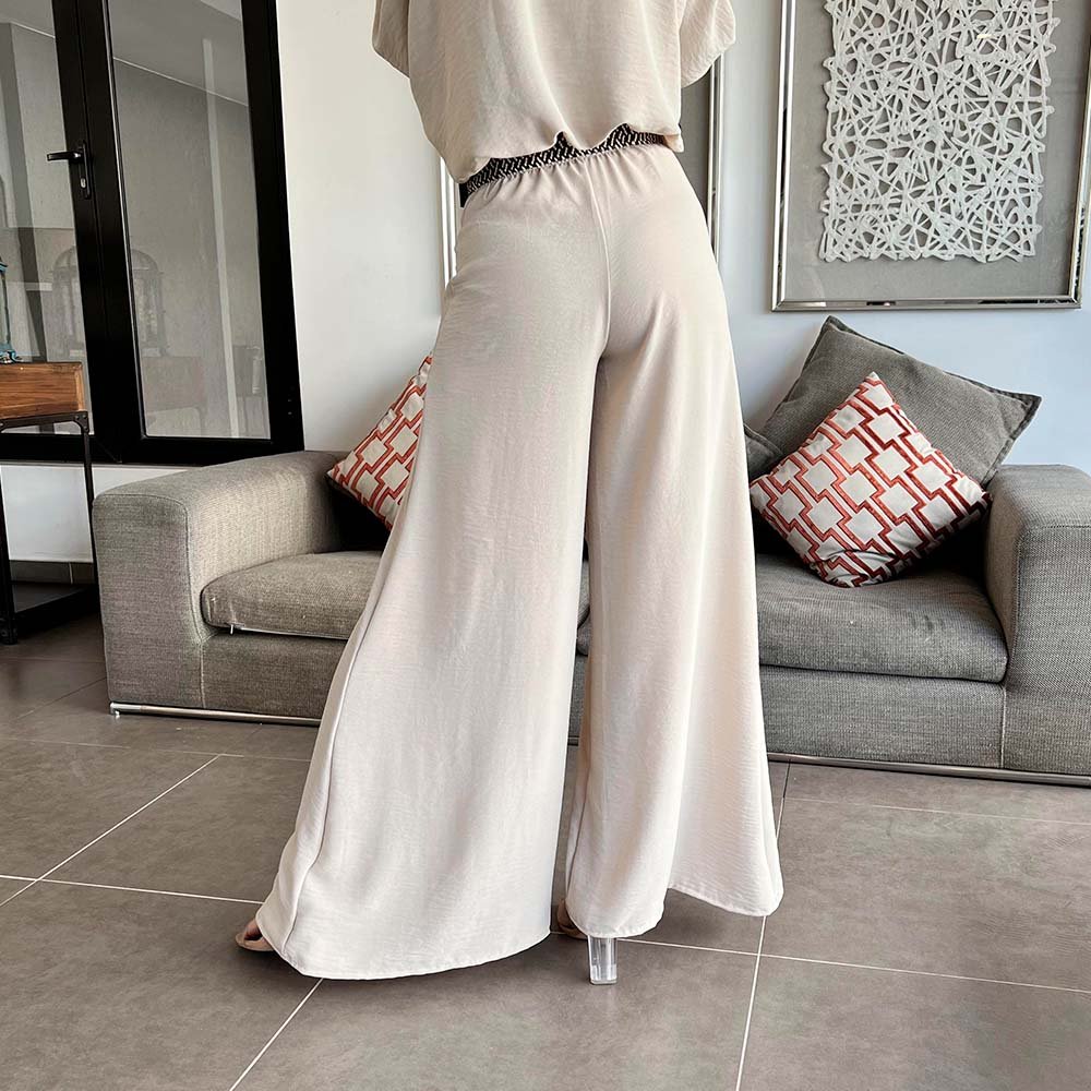 Pantalón Palazzo Calista Beige