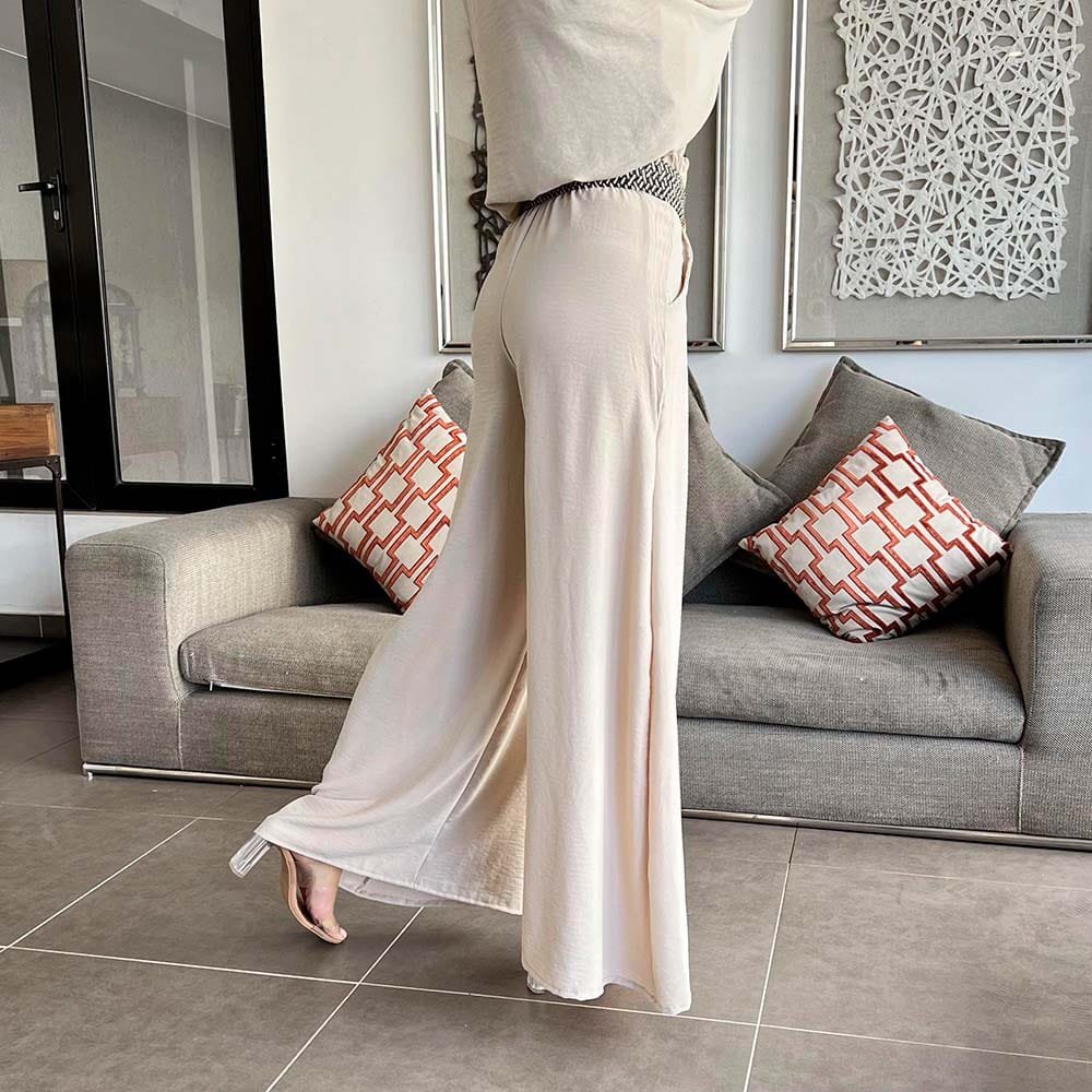 Pantalón Palazzo Calista Beige