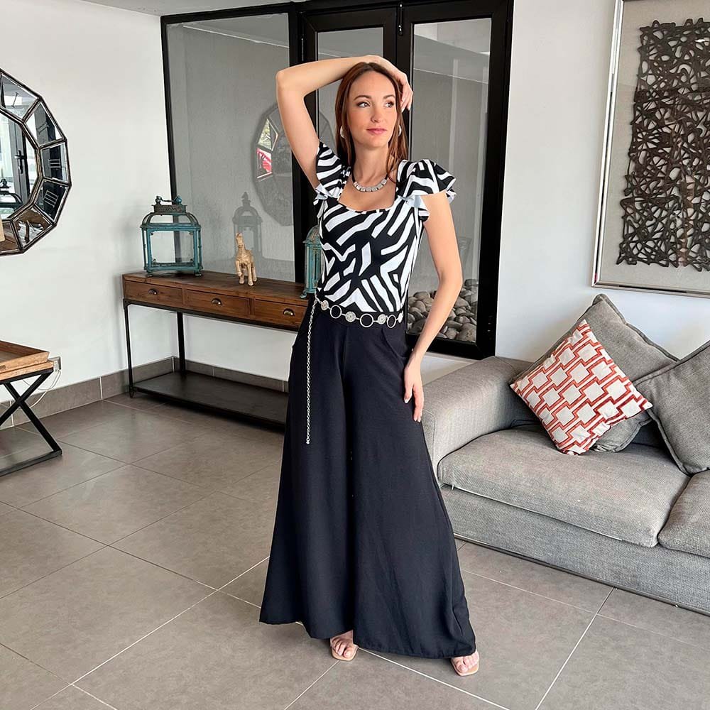 Conjunto Daisha Cuello Cajon Black-Print