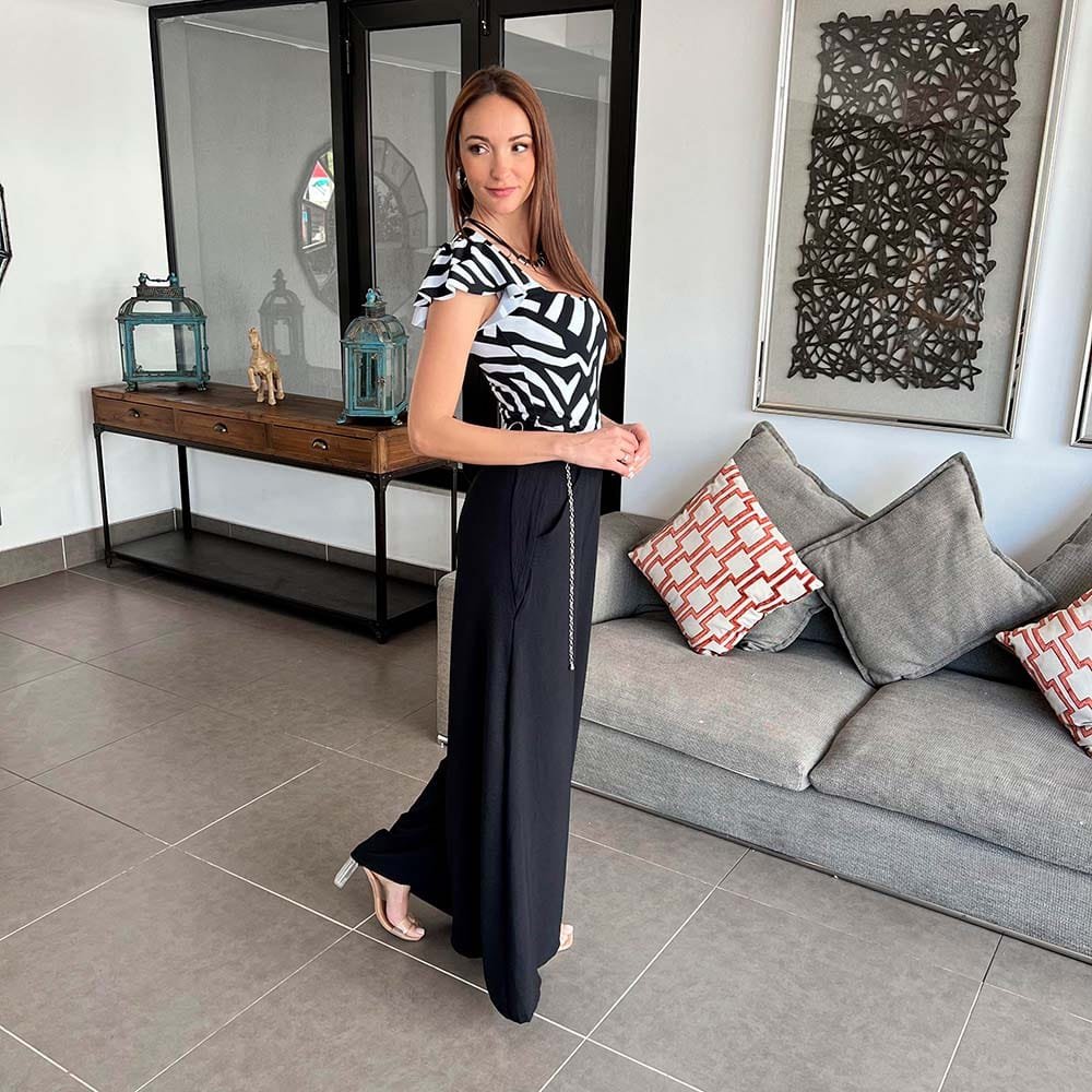 Conjunto Daisha Cuello Cajon Black-Print