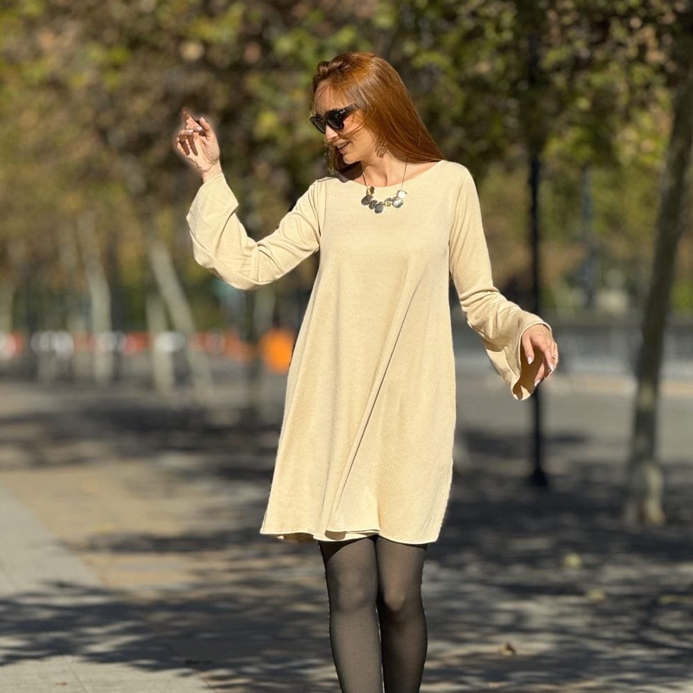 Vestido Edna Beige