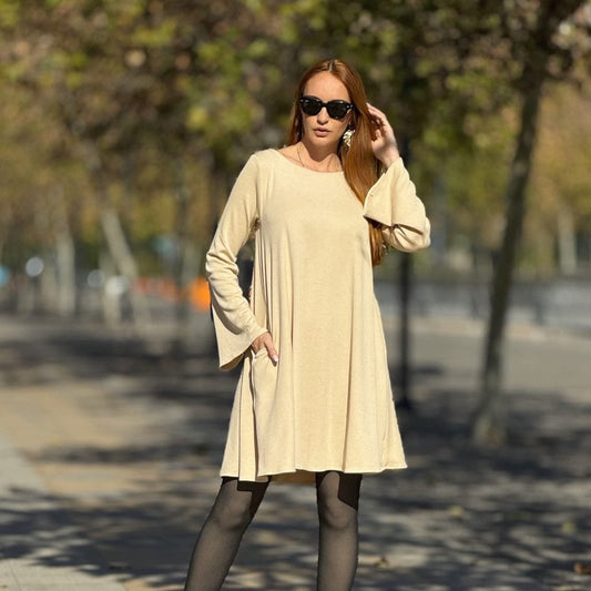 Vestido Edna Beige