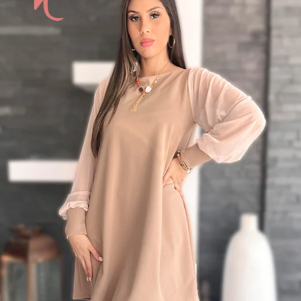Vestido Daphne Beige