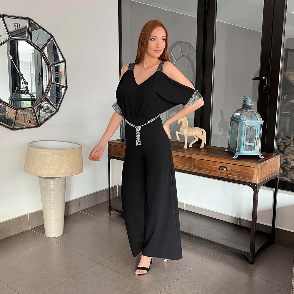 Enterito Adinna Negro Brillos - Imagen 2