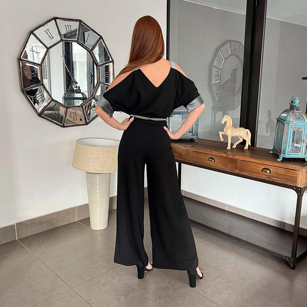 Enterito Adinna Negro Brillos - Imagen 5