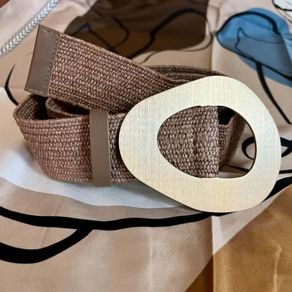Cinturón Marrón Elastizado Mujer