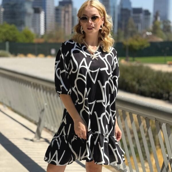 Vestido Abstracto Negro